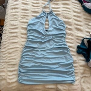 Light Blue Halter Dress